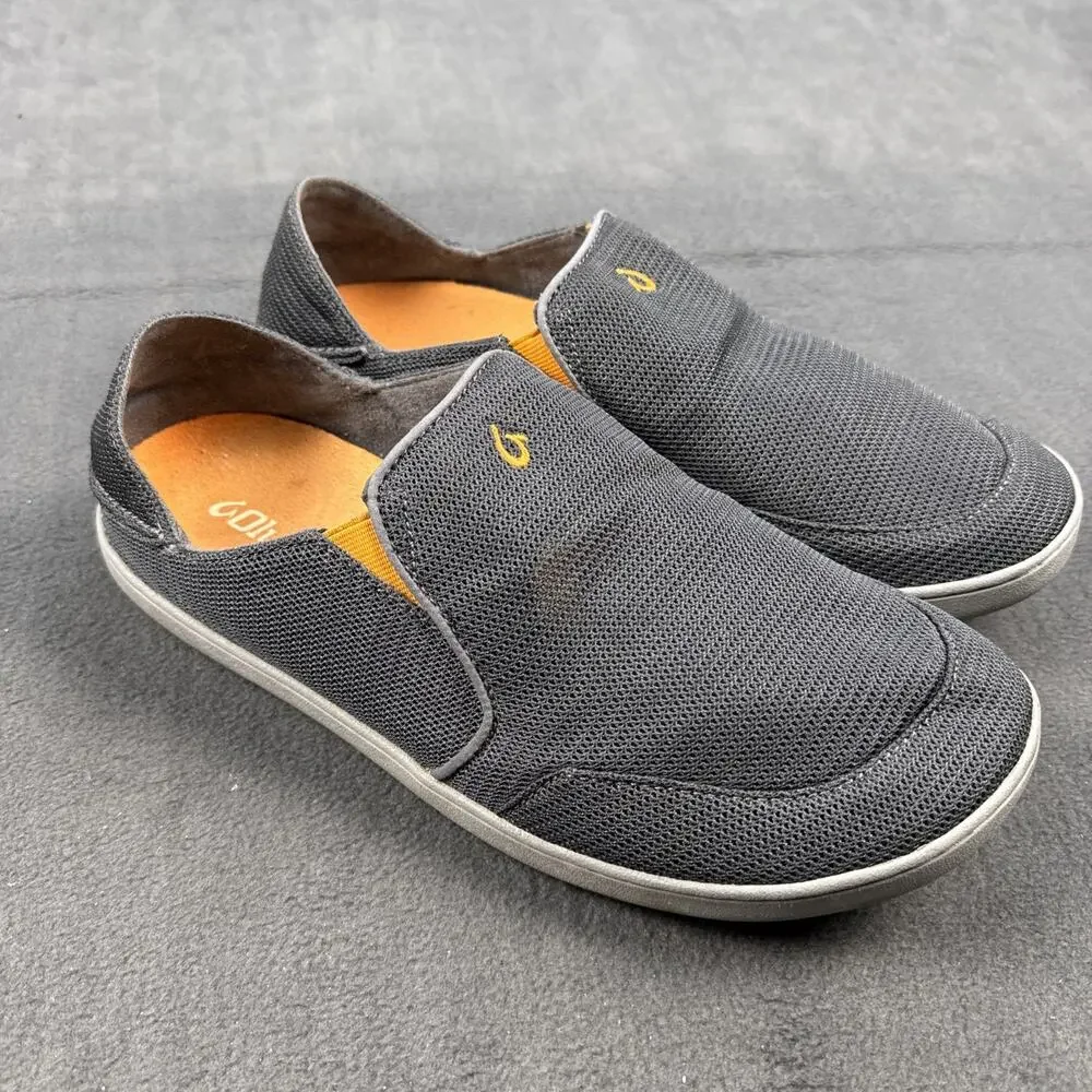OLUKAI Nohea Mesh Men's 11.5 Slip On Sneakers Lightweight Gray Excellent